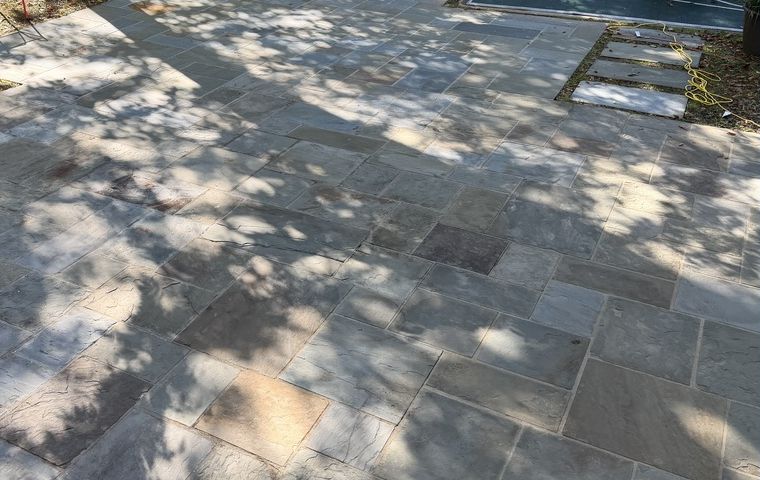 Clean flagstone patio in Bethesda