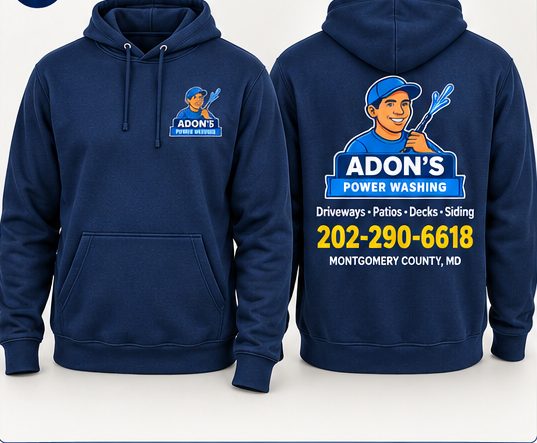 Adon's Power Washing Hoodie · Navy