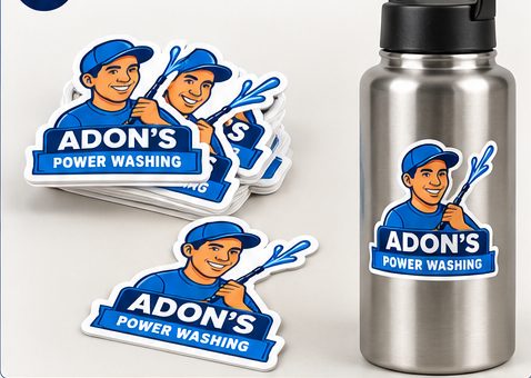 Adon's Power Washing Die-Cut Stickers