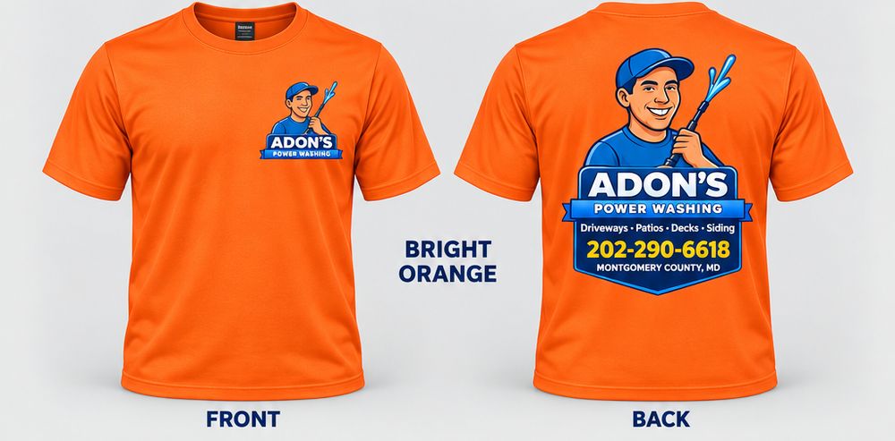 Adon's Power Washing Tee · Bright Orange