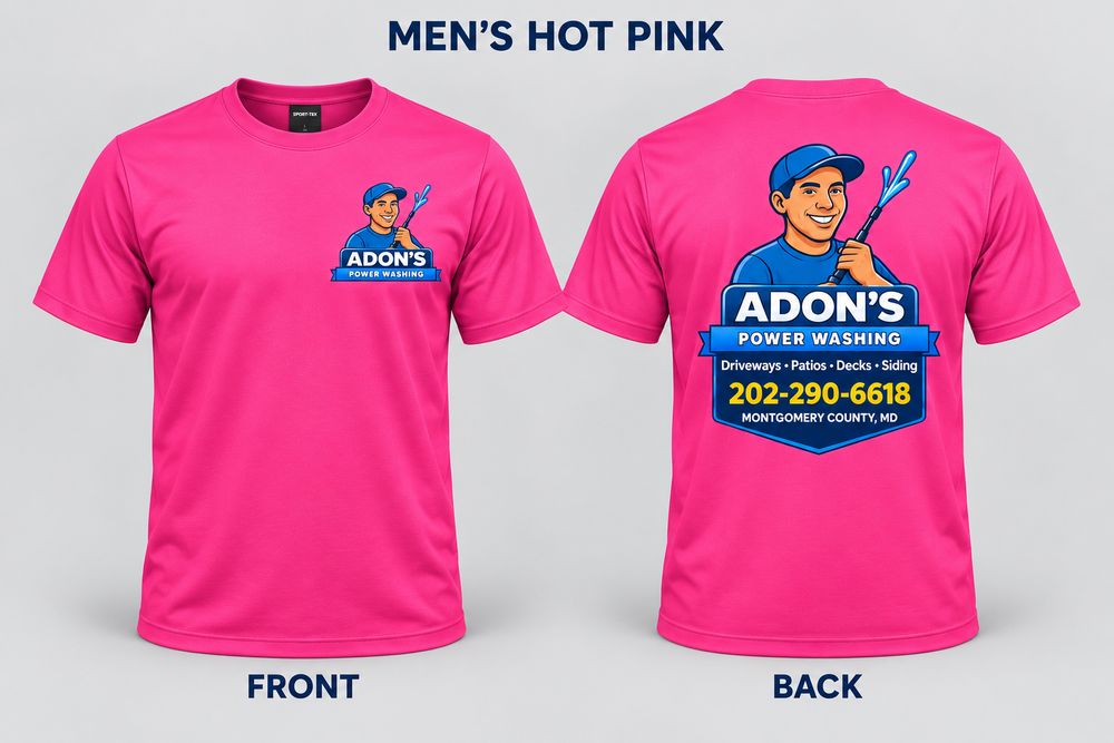 Adon's Power Washing Tee · Hot Pink